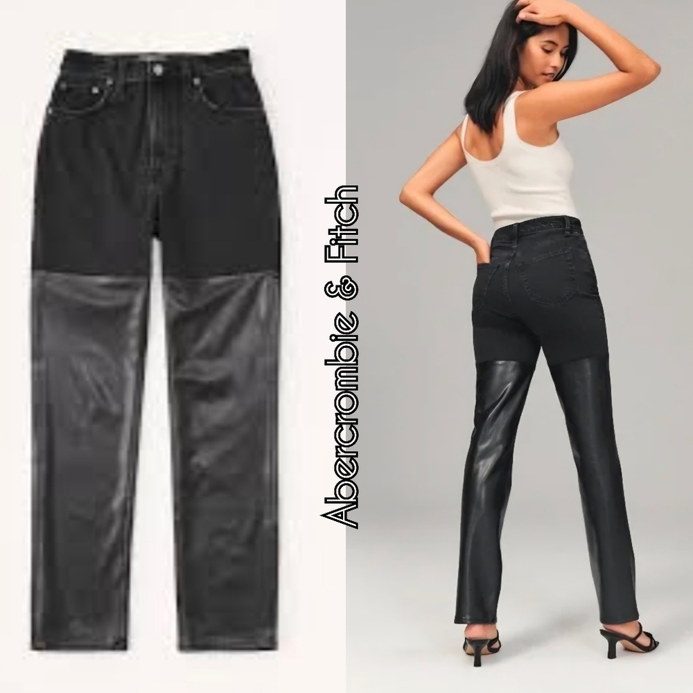 Abercrombie & Fitch The 90s Straight Ultra High Rise Size 26 2R NWOT